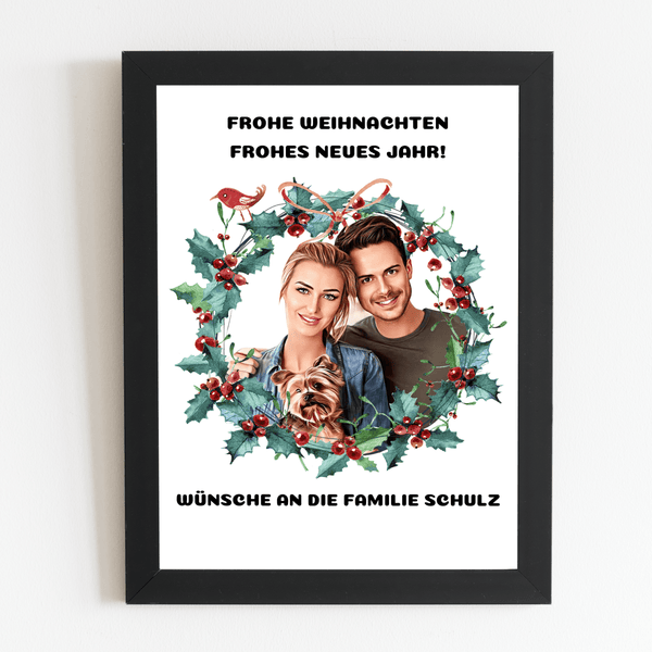 Die besten Wünsche - Druck auf Glas, personalisiertes Geschenk für Paare - Adamell.de
