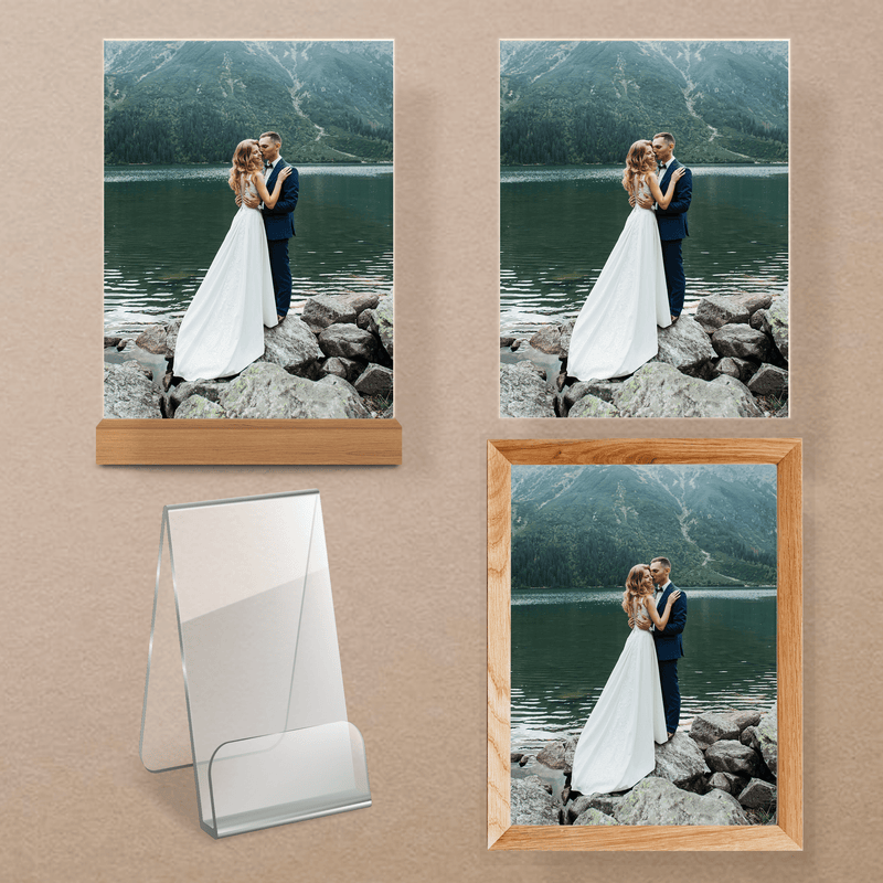 Die Braut und der Bräutigam Vertikales Foto - Druck auf Glas, personalisiertes Geschenk - Adamell.de
