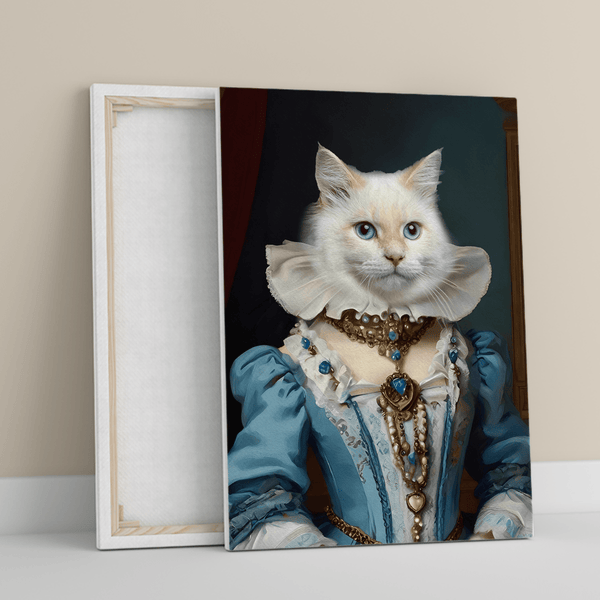 Die königliche Katze - Druck auf Leinwand, personalisiertes Geschenk - Adamell.de