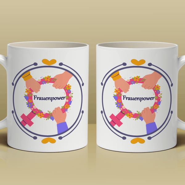 Die Macht der Frauen - 1x bedruckte Tasse, personalisiertes Geschenk für Frau - Adamell.de