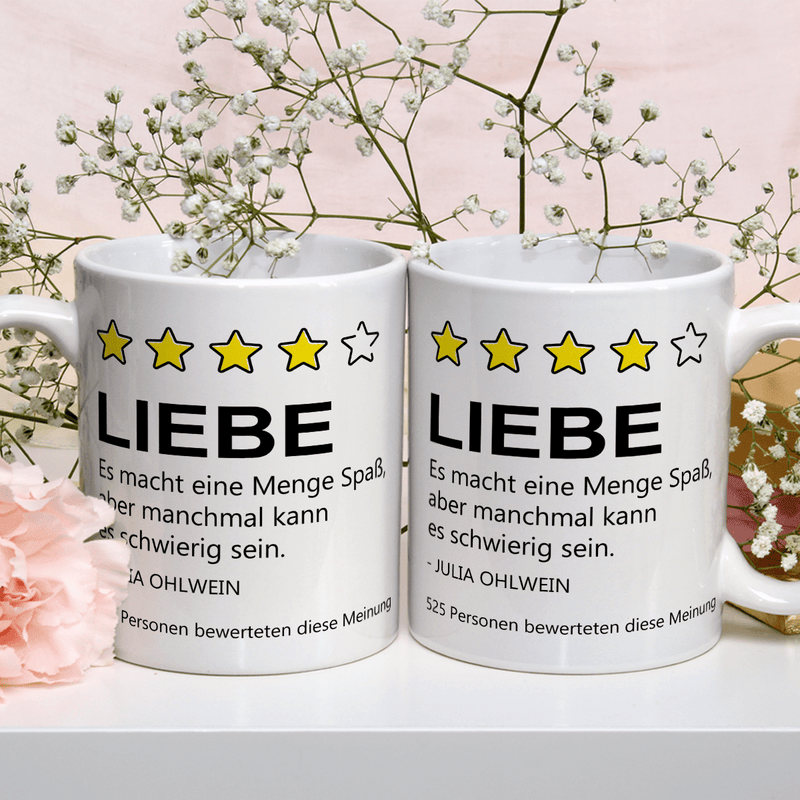 Diese Liebe - Bedruckte Tasse, personalisiertes Geschenk für Paar - Adamell.de