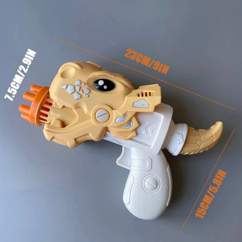 Dinosaurier-Maschine zur Herstellung von Seifenblasen für Kinder - Automatische batteriebetriebene Pistole, kostenlose Flüssigkeit - Adamell.de