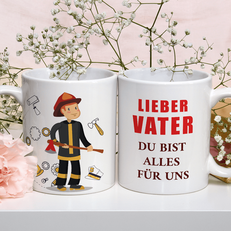 Du bist alles für uns - 1x Bedruckte Tasse, personalisiertes Geschenk für Papa - Adamell.de