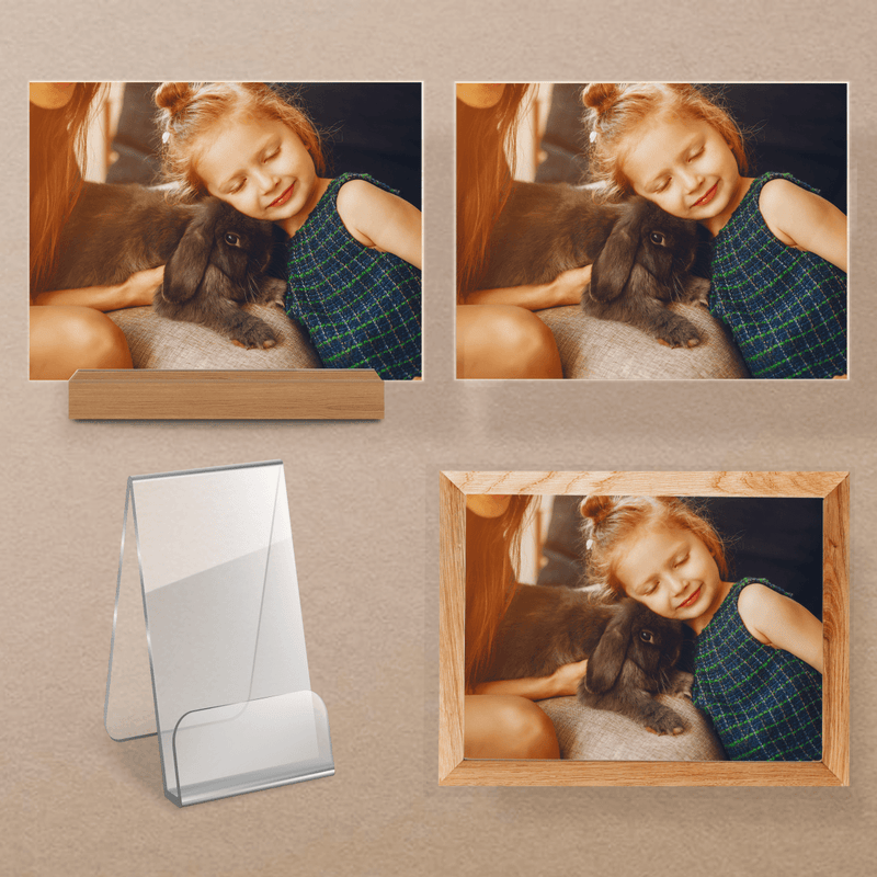 Ein Mädchen mit einem Haustier - Druck auf Glas, personalisiertes Geschenk - Adamell.de