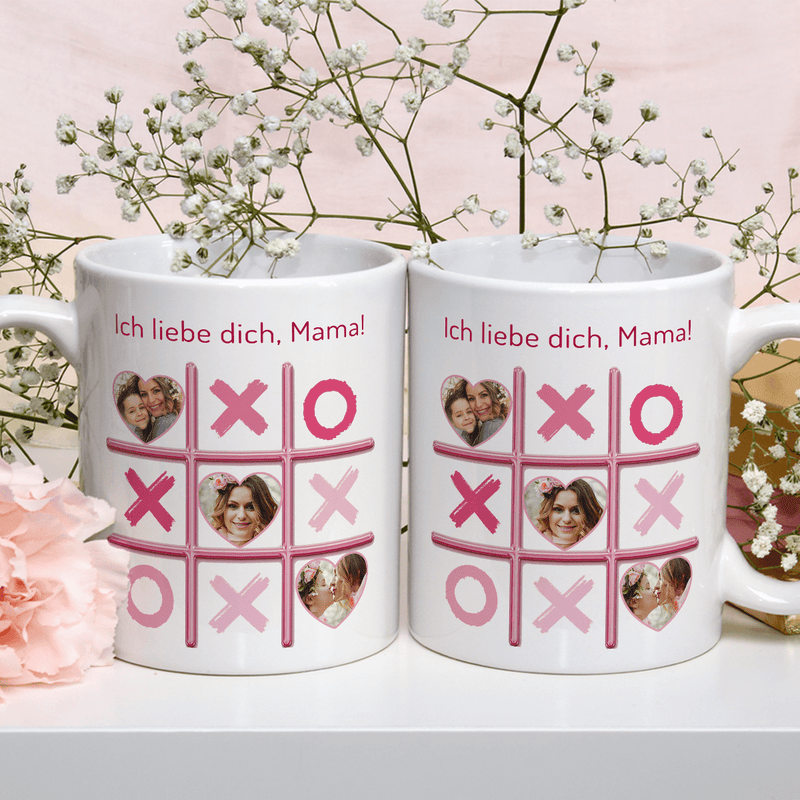 Ein Rad und ein Kreuz für Mutti - 1x Bedruckte Tasse, personalisiertes Geschenk für Mama - Adamell.de