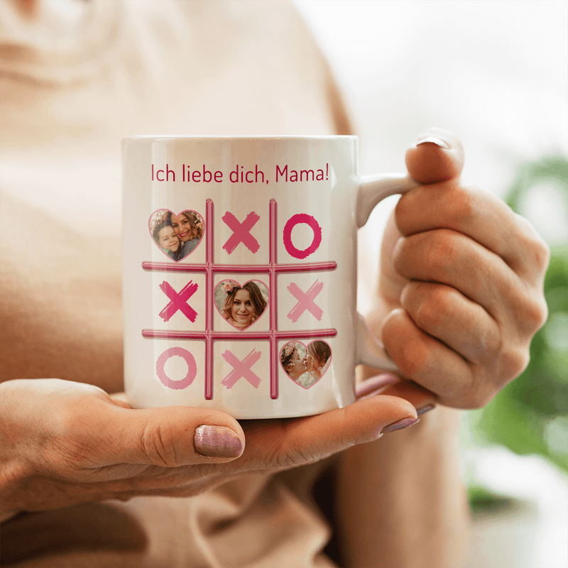 Ein Rad und ein Kreuz für Mutti - 1x Bedruckte Tasse, personalisiertes Geschenk für Mama - Adamell.de