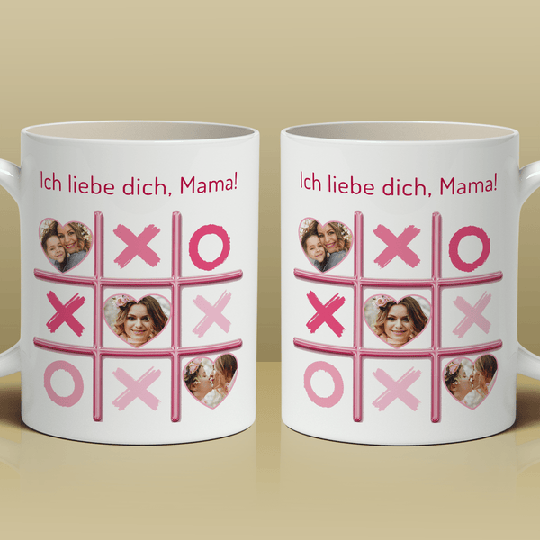 Ein Rad und ein Kreuz für Mutti - 1x Bedruckte Tasse, personalisiertes Geschenk für Mama - Adamell.de