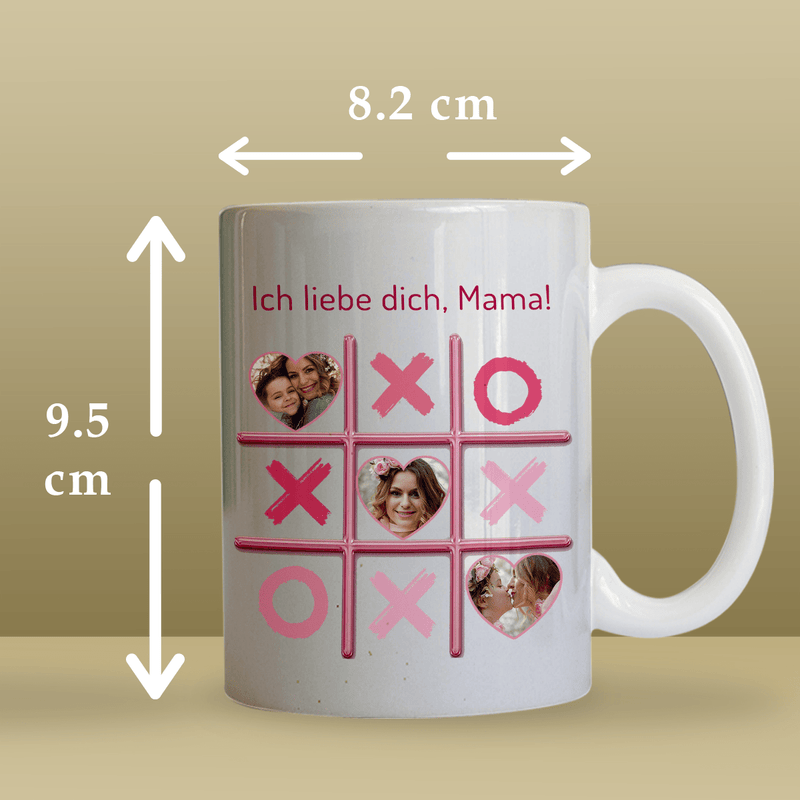 Ein Rad und ein Kreuz für Mutti - 1x Bedruckte Tasse, personalisiertes Geschenk für Mama - Adamell.de