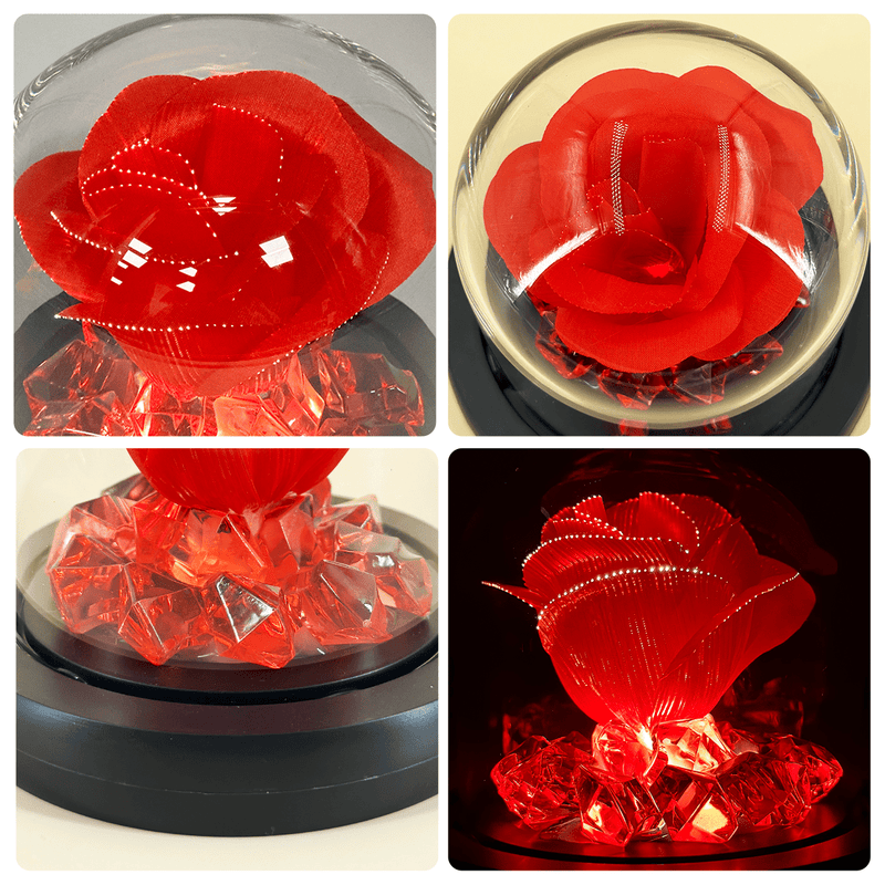 Ewige Rose mit mehrfarbigem LED-Licht + Kostenlose - Adamell.de