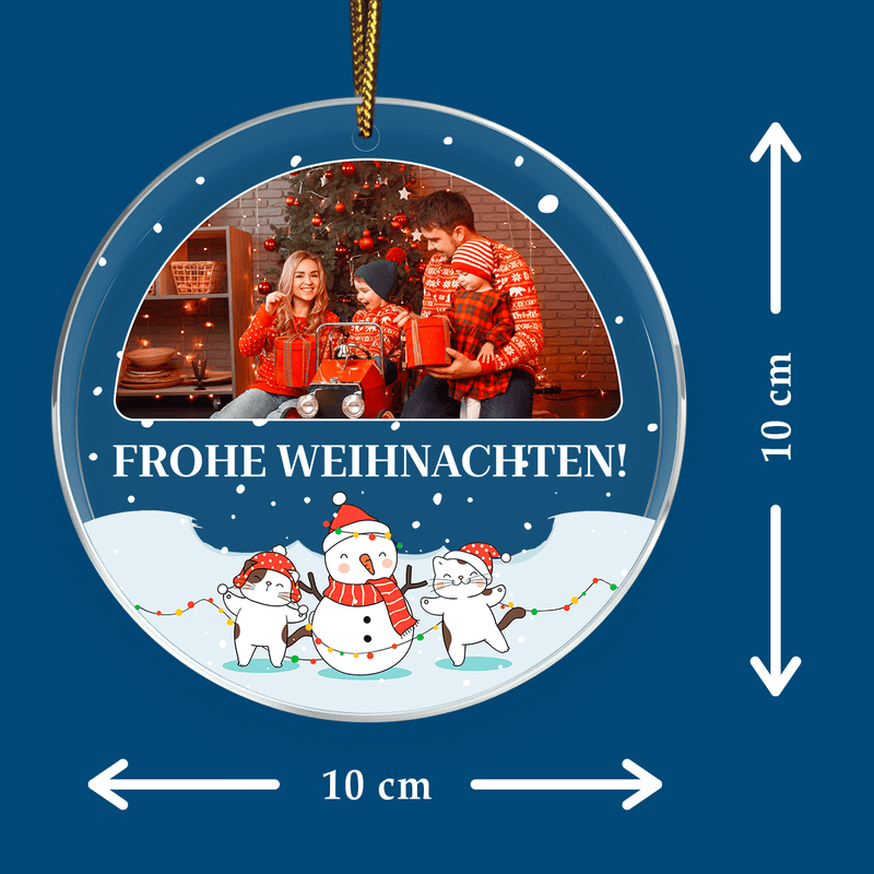 Familie an Weihnachten - Christbaumkugel, personalisiertes Geschenk für Eltern - Adamell.de
