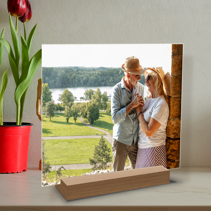 Foto der Großeltern - Druck auf Glas, personalisiertes Geschenk - Adamell.de