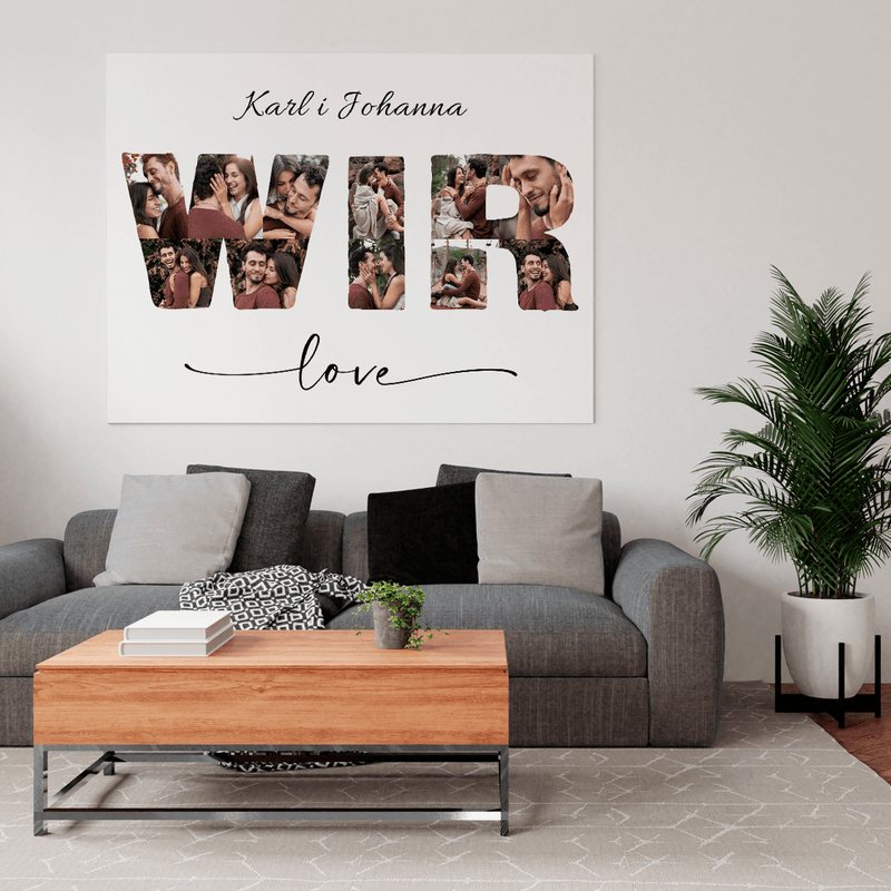 Fotocollage WIR - Druck auf Leinwand, personalisiertes Geschenk für ihn - Adamell.de