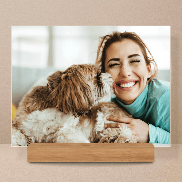 Fotografie mit Hund - Druck auf Glas, personalisiertes Geschenk - Adamell.de