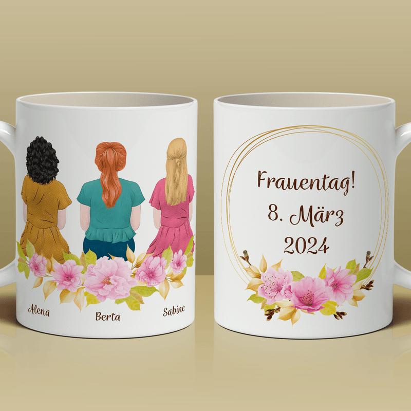 Frauentag - 1x bedruckte Tasse, personalisiertes Geschenk für Frau - Adamell.de