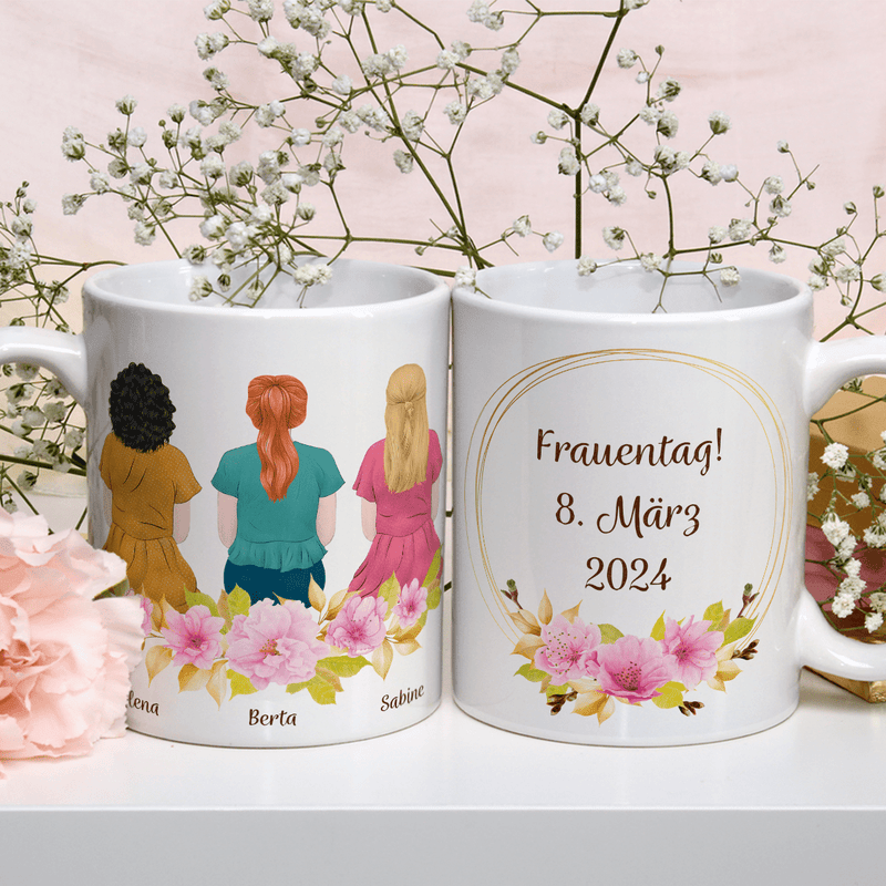Frauentag - 1x bedruckte Tasse, personalisiertes Geschenk für Frau - Adamell.de