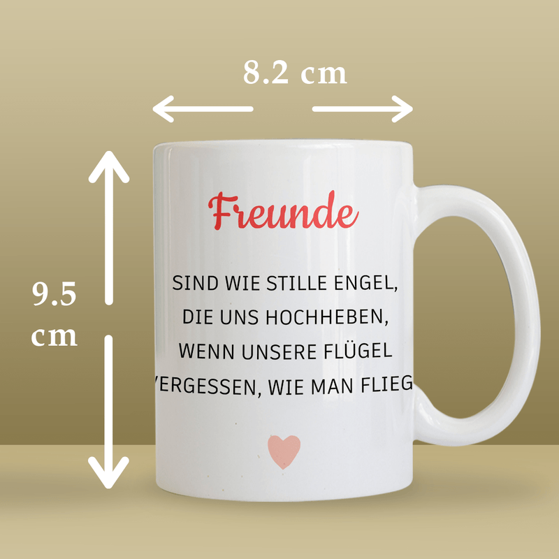 Freundin - Engel - 1x bedruckte Tasse, personalisiertes Geschenk für Freund - Adamell.de