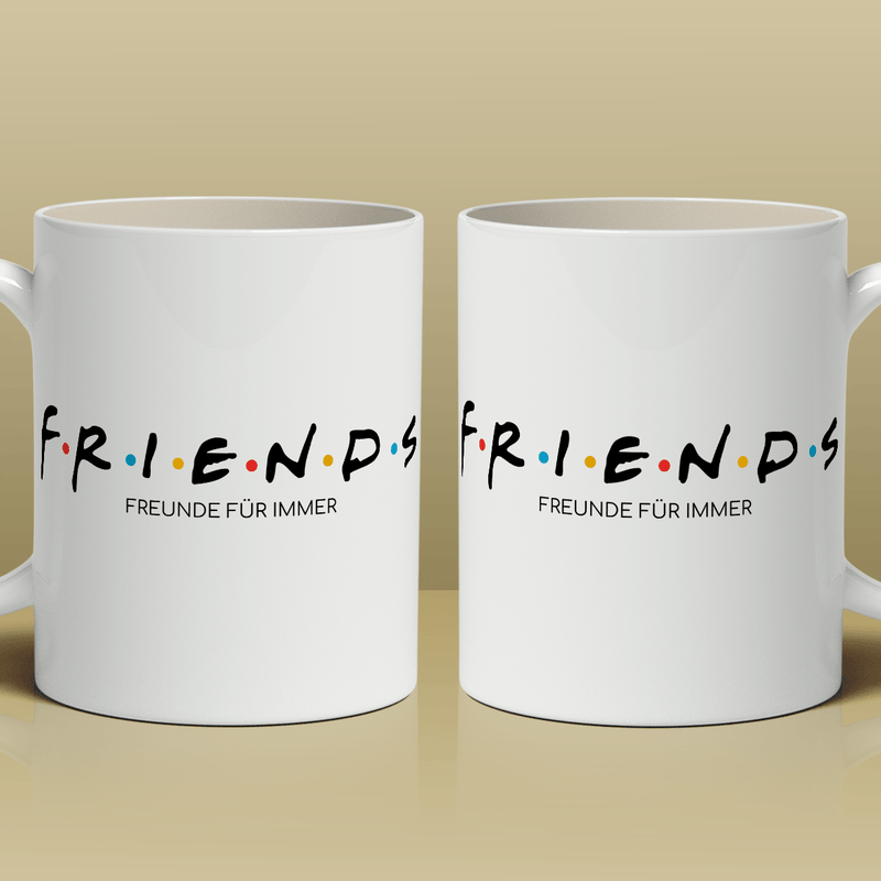 Friends - 1x Bedruckte Tasse, personalisiertes Geschenk für Freund - Adamell.de