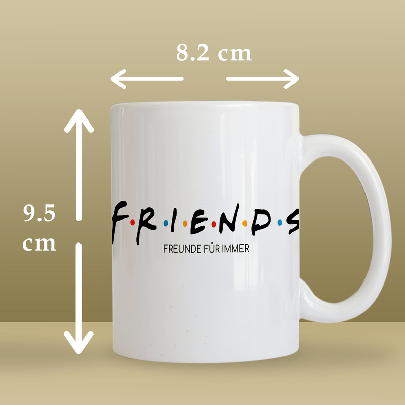 Friends - 1x Bedruckte Tasse, personalisiertes Geschenk für Freund - Adamell.de