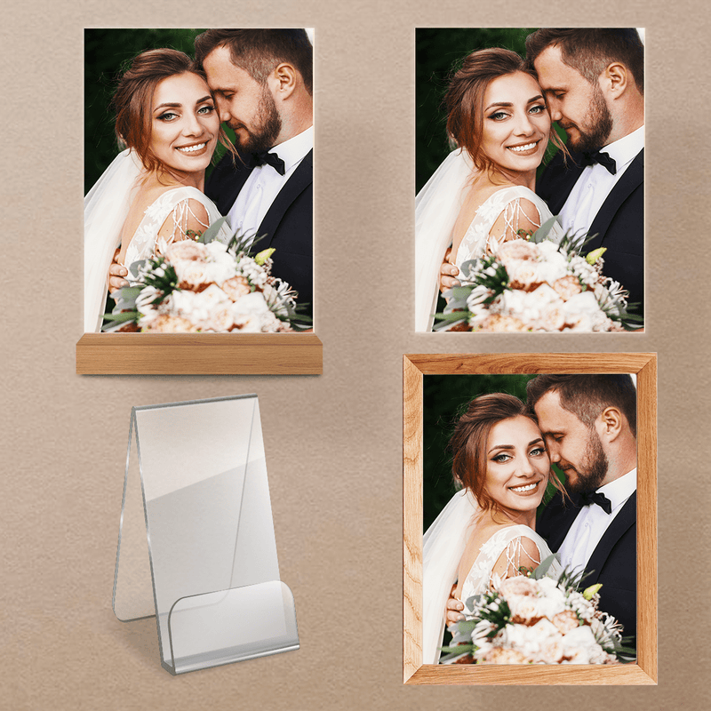 Für die Hochzeit - Druck auf Glas, personalisiertes Geschenk für Paar - Adamell.de