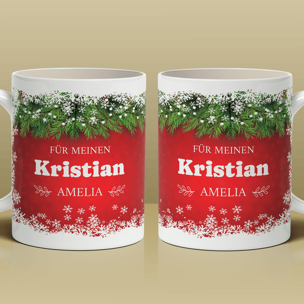 Für einen Freund zu Weihnachten - 1x bedruckte Tasse, personalisiertes Geschenk für einen Mann - Adamell.de