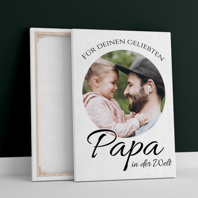 Für geliebten Papa - Druck auf Leinwand, personalisiertes Geschenk für Papa - Adamell.de