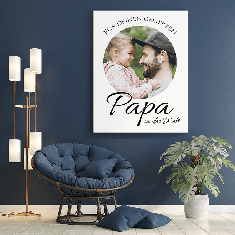 Für geliebten Papa - Druck auf Leinwand, personalisiertes Geschenk für Papa - Adamell.de