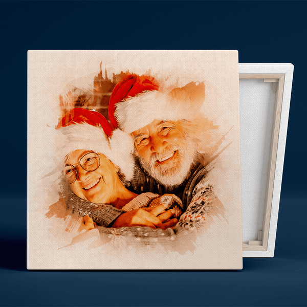Für liebe Großeltern - Leinwanddruck, personalisiertes Geschenk für Großeltern - Adamell.de