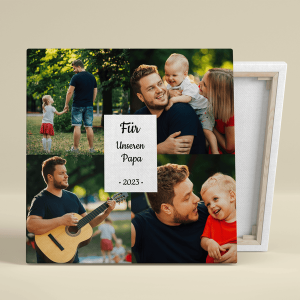 Für unseren Vater - Druck auf Leinwand, personalisiertes Geschenk für Papa - Adamell.de