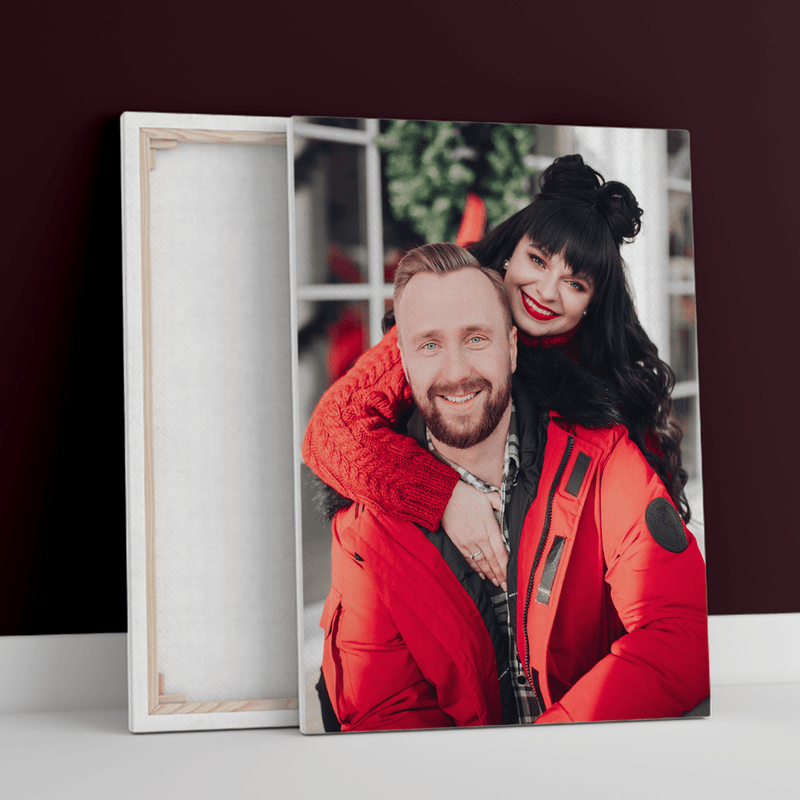 Gemeinsames Foto des Paares - Druck auf Leinwand, personalisiertes Geschenk für Frau - Adamell.de