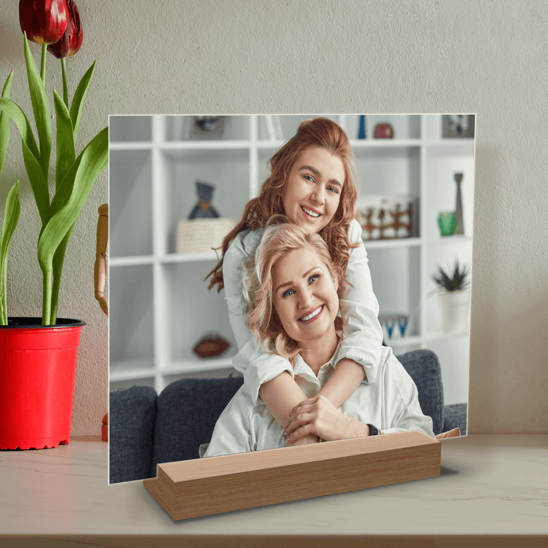 Gemeinsames Foto mit der Mutter - Druck auf Glas, personalisiertes Geschenk - Adamell.de