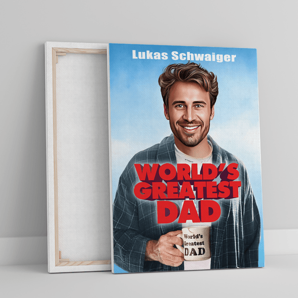 Greatest Dad - Druck auf Leinwand, personalisiertes Geschenk für Papa - Adamell.de