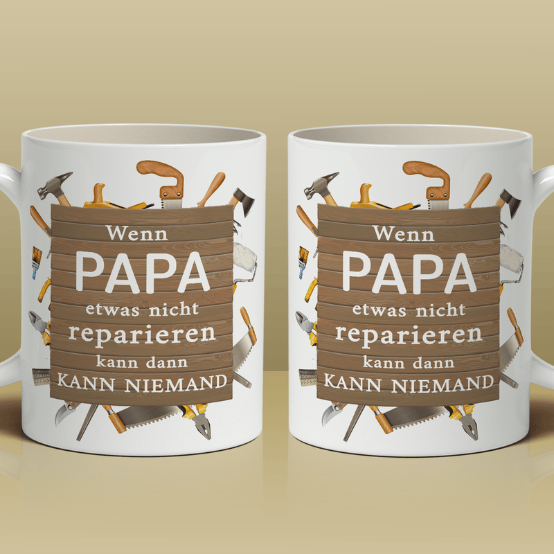 Handwerker - 1x Bedruckte Tasse, personalisiertes Geschenk für Papa - Adamell.de
