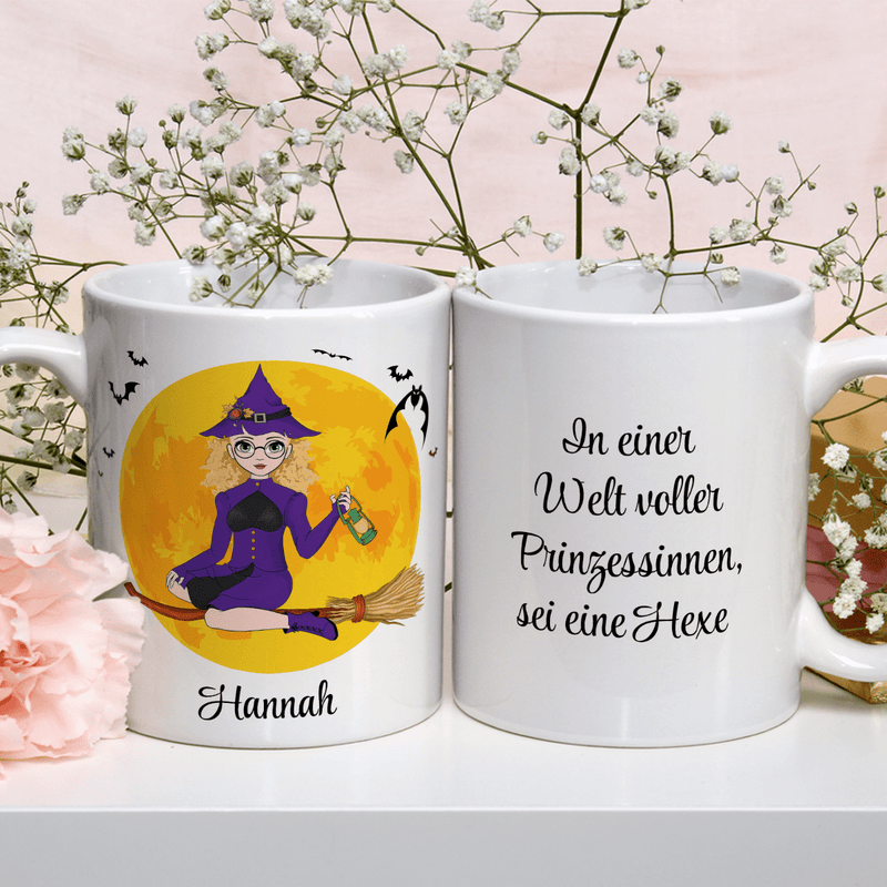Hexe - 1x Bedruckte Tasse, personalisiertes Geschenk für Freundin - Adamell.de