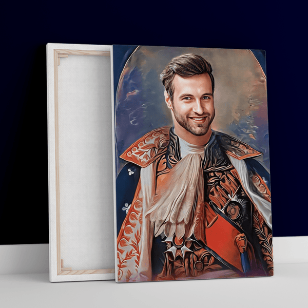 Historisches Porträt Napoleon - Druck auf Leinwand, personalisiertes Geschenk für Mann - Adamell.de
