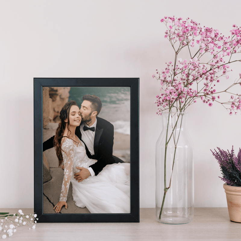 Hochzeitsfoto des Paares - Druck auf Glas, personalisiertes Geschenk für Paar - Adamell.de