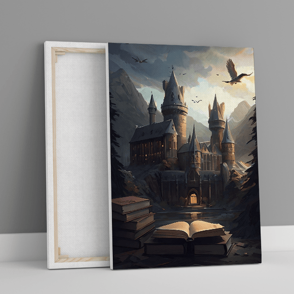 Hogwarts - Druck auf Leinwand, personalisiertes Geschenk - Adamell.de