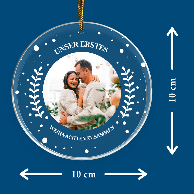 Ihr Foto + Weihnachtsgrüße - Christbaumkugel, personalisiertes Geschenk für Ehemann - Adamell.de