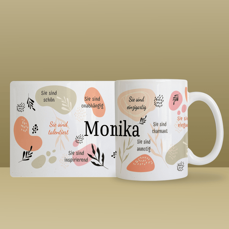 Ihre Vorteile - 1x bedruckte Tasse, personalisiertes Geschenk für Frau - Adamell.de