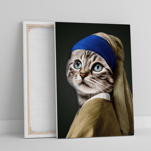 Katze im Tragetuch - Leinwanddruck, personalisiertes Geschenk - Adamell.de