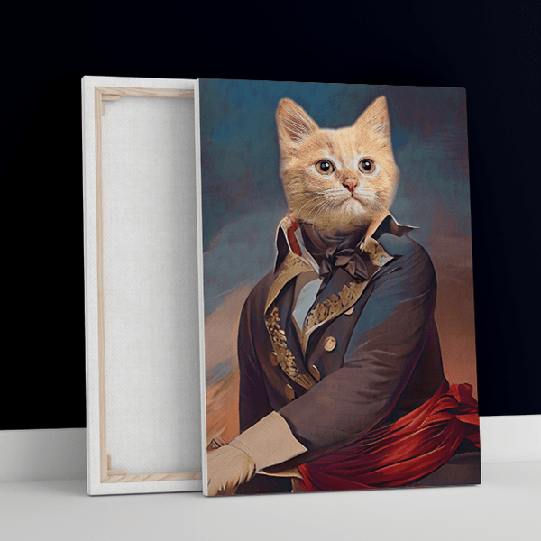 Farbskizze einer Katze - Bild auf Leinwand personalisiertes Geschenk