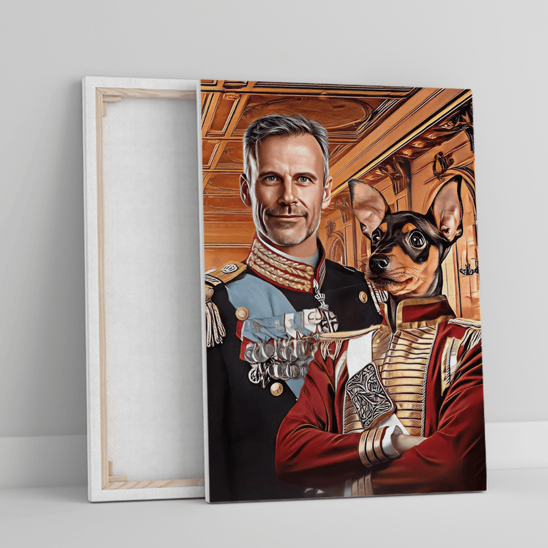 Königliches Porträt - Druck auf Leinwand, personalisiertes Geschenk für Ihn - Adamell.de