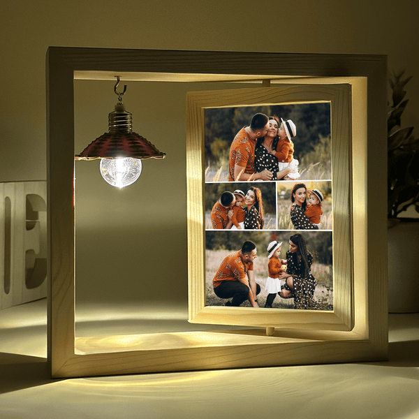 Liebe Mutter - Druck auf Glas in Holzrahmen + led, personalisiertes Geschenk für Mama - Adamell.de