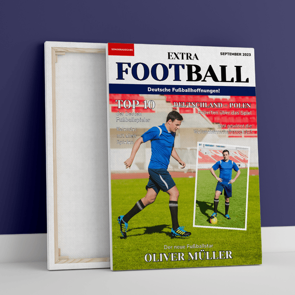 Magazyn Extra Football - Druck auf Leinwand, personalisiertes Geschenk - Adamell.de