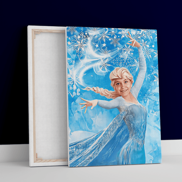 Magische Elsa - Druck auf Leinwand, personalisiertes Geschenk für Kind - Adamell.de