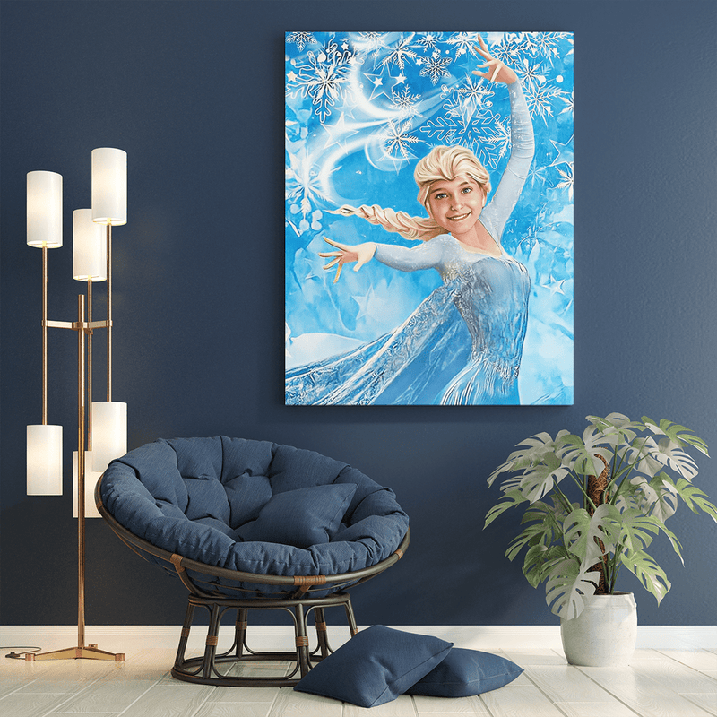 Magische Elsa - Druck auf Leinwand, personalisiertes Geschenk für Kind - Adamell.de