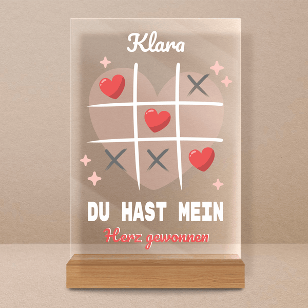 Mein Herz - Druck auf Glas, personalisiertes Geschenk für Frau - Adamell.de