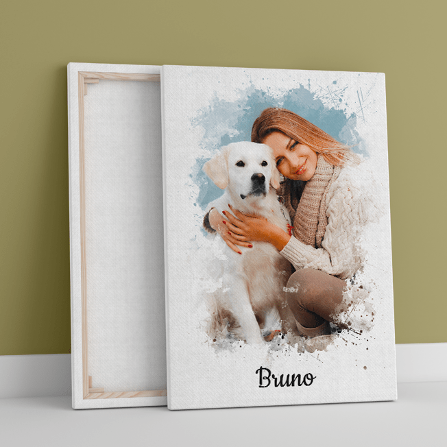 Mein lieber Hund - Leinwanddruck, personalisiertes Geschenk für sie - Adamell.de