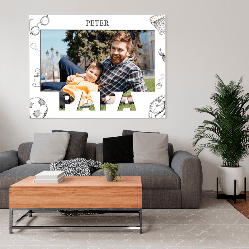 Mein Vater! - Druck auf Leinwand, personalisiertes Geschenk für Papa - Adamell.de