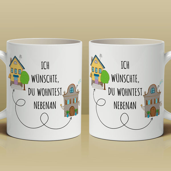 Nachbar Freund - 1x Bedruckte Tasse, personalisiertes Geschenk für Freund - Adamell.de