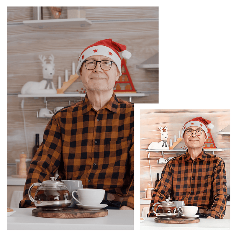 Opa zu Weihnachten - Druck auf Leinwand, personalisiertes Geschenk für Opa - Adamell.de